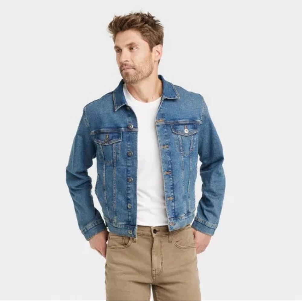 Heavyweight Recycled Cotton Denim Trucker Jacket 42-46